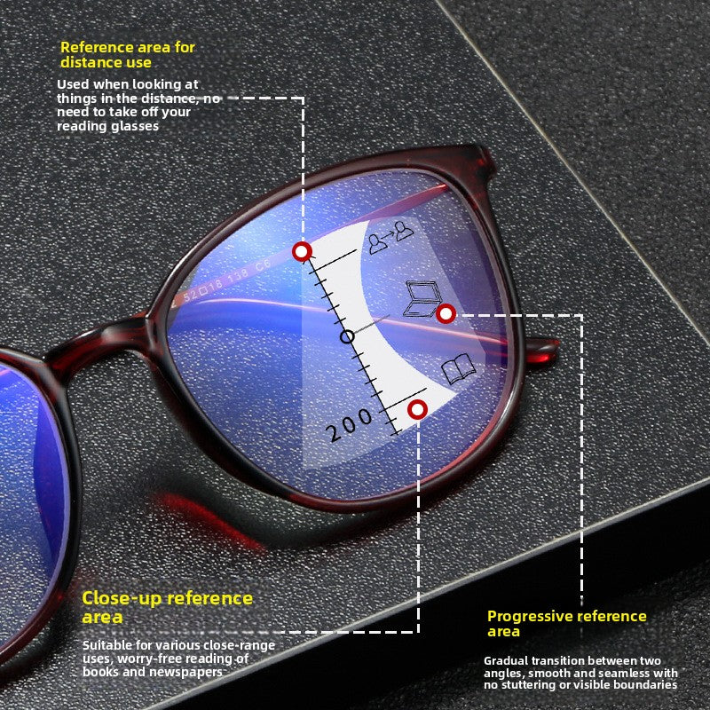 Progressive Anti-Blue Light Reading Glasses