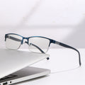 Mens Anti Blue Light Half Frame Glasses