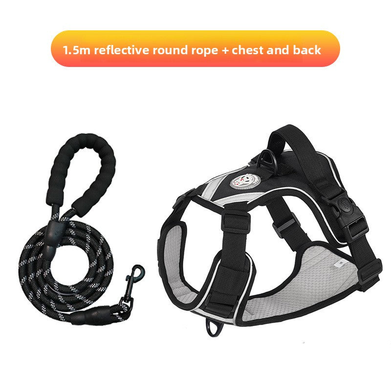 Large Dog Harness Anti-Pull Vest Breathable Pet Supplies