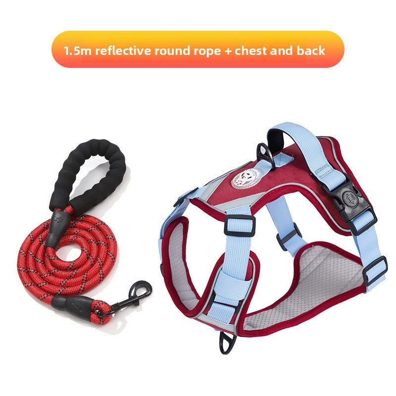 Large Dog Harness Anti-Pull Vest Breathable Pet Supplies