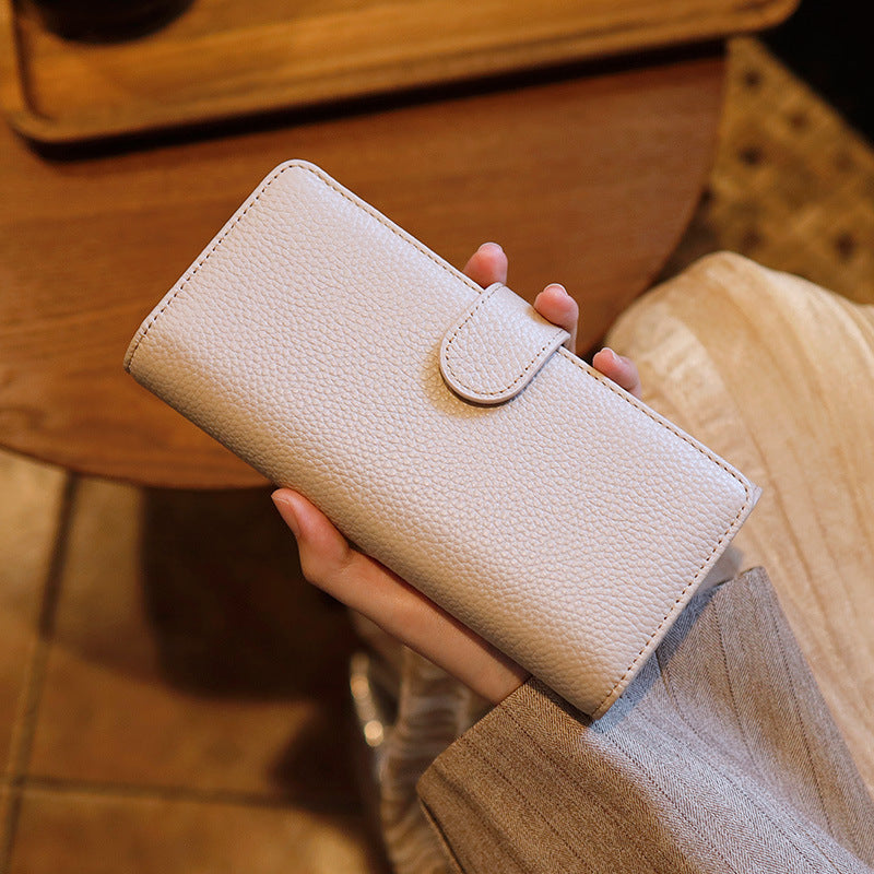 Long Genuine Leather Women Wallet