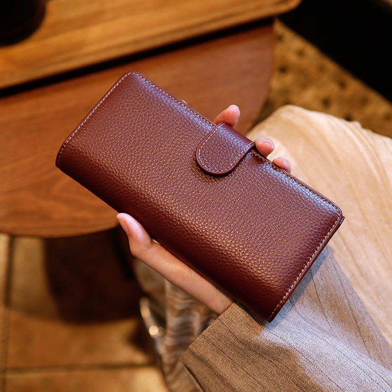 Long Genuine Leather Women Wallet
