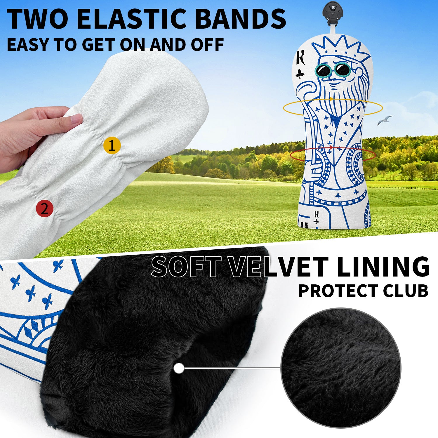 Golf Club Cover with Poker Card