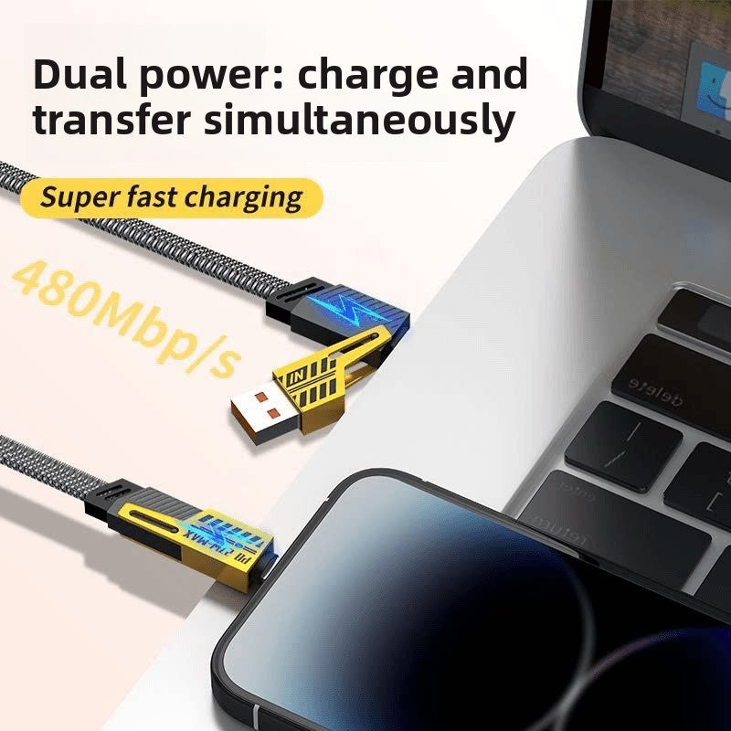 Four-in-One Fast Charging Data Cable