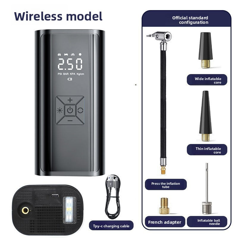 Portable Digital Car Tire Inflator with Power Bank Function